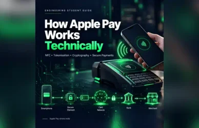 How Apple Pay Works Technically, Apple Pay Technology, Apple Pay India, Apple Pay NFC, Apple Pay Tokenisation, Apple Pay Security, Secure Element, Contactless Payments, Mobile Payment Security, Digital Wallet Technology, Apple Pay vs UPI, Fintech for Engineering Students